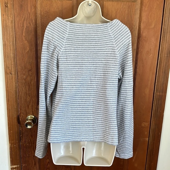 James Perse Standard Womens Grey White Striped Cowl Neck Size 2 (Medium) - Picture 7 of 11